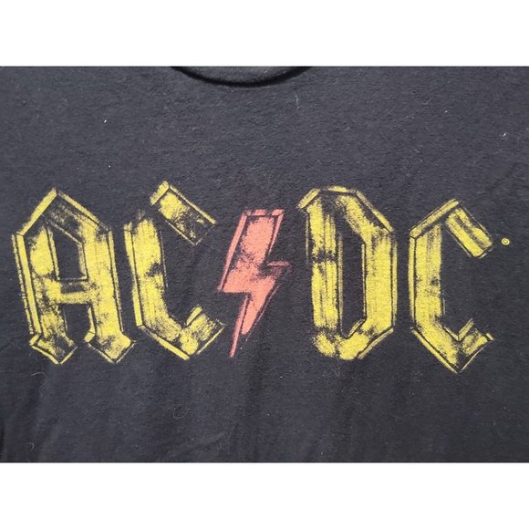 Vintage Tultex Soft T  AC / DC Red & Gold , 100% cotton Size Large , Black HTF - Picture 2 of 4